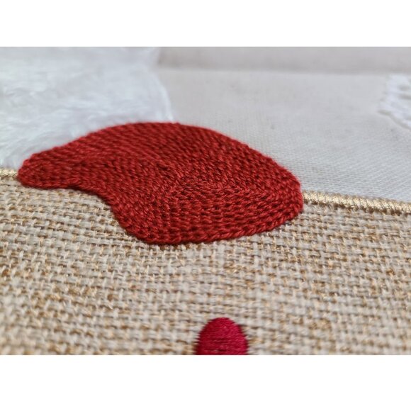 Christmas Throw Pillow Cover Embroidered Decorative Case Holiday Santa Decor 20" - Picture 5 of 9